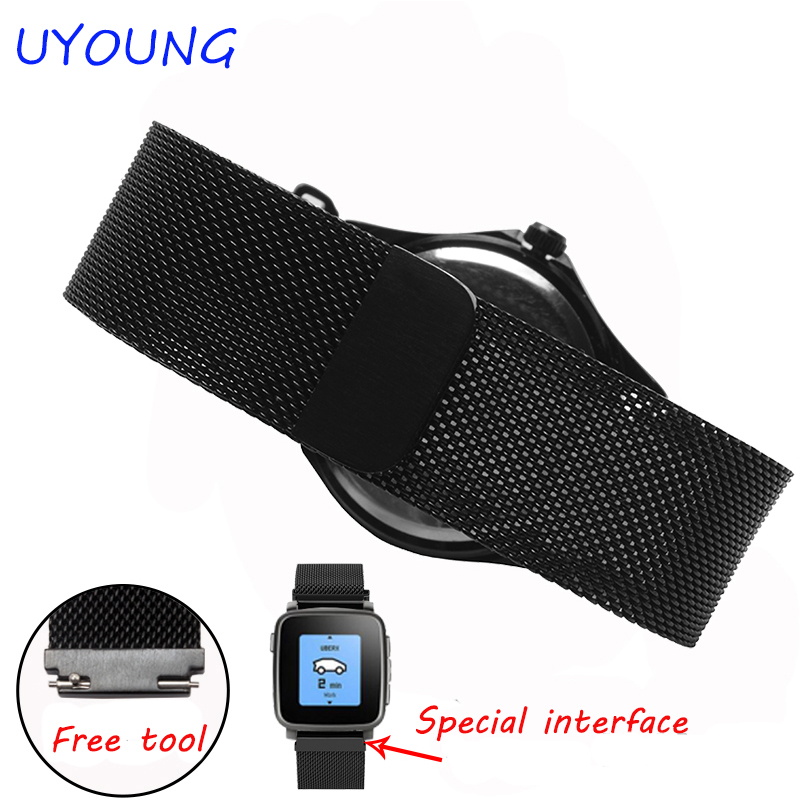 Smartwatch Pebble Watches - 22mm Milanese Loop Strap For Pebble