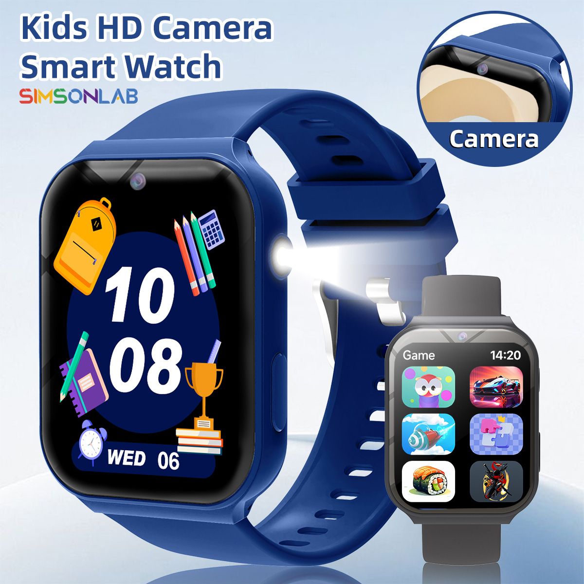Smartwatch Watches For Kid Boy With Alarm - Study Partners for Kids HD Camera