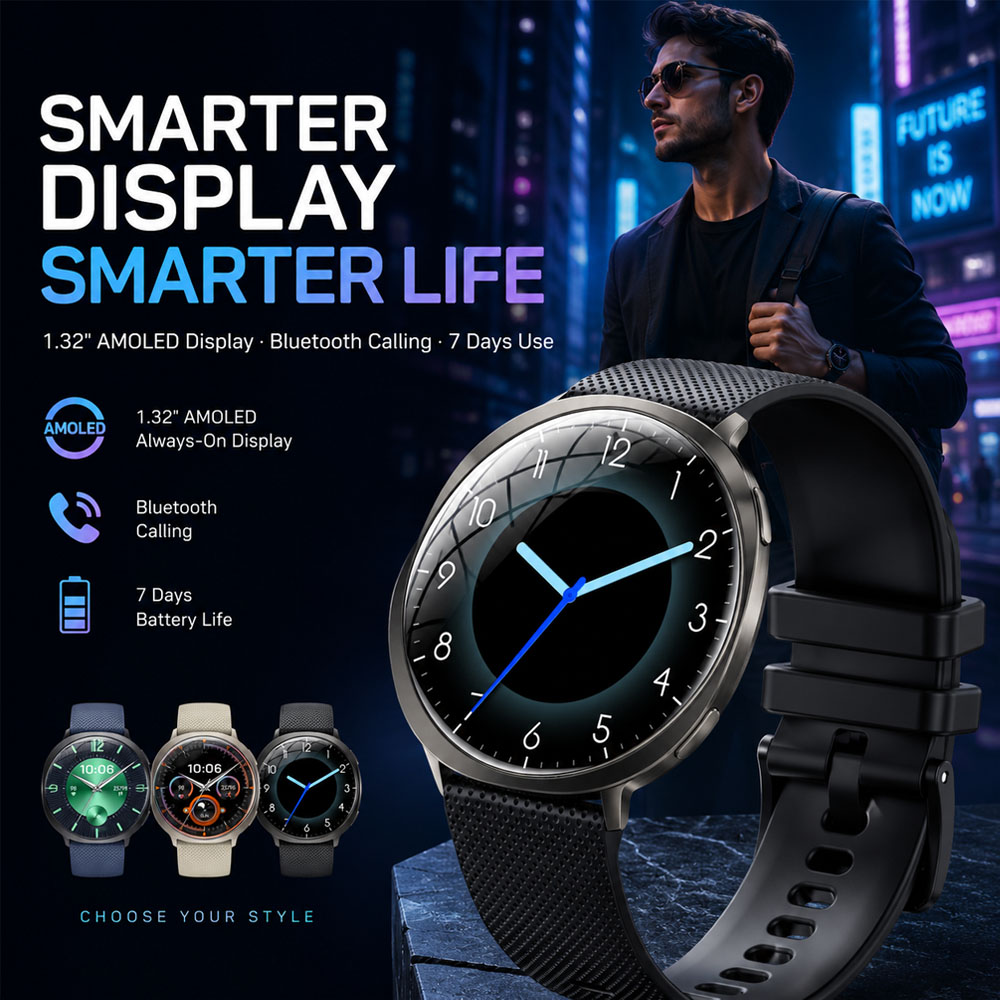 Smartwatch Premium Watches For Men - 2026 Premium AMOLED Smart Watch Bluetooth