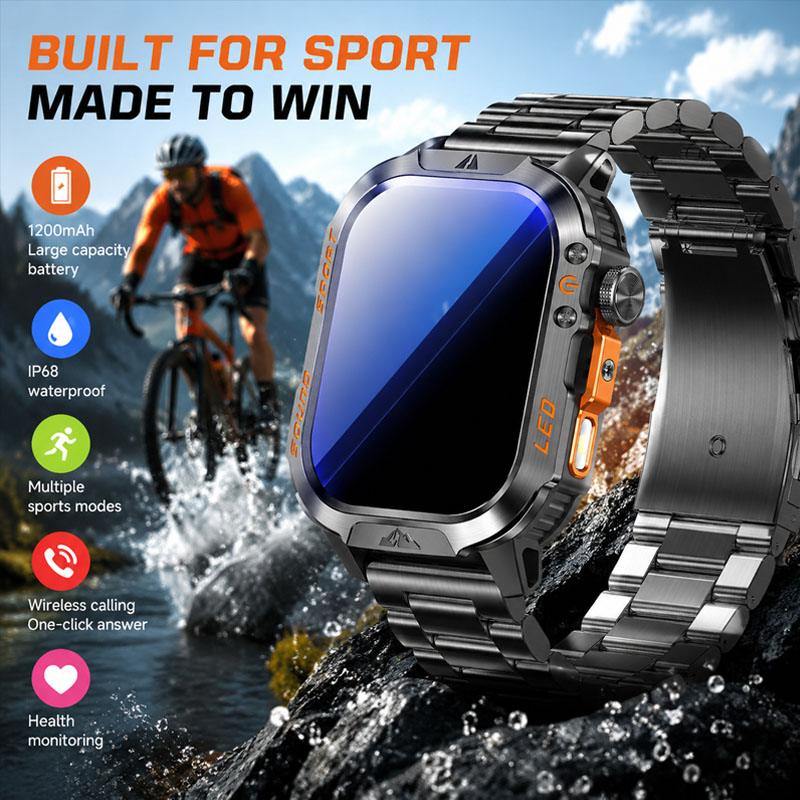 Smartwatch Square Watches For Men - New 1200mAh Large Battery Men Smart