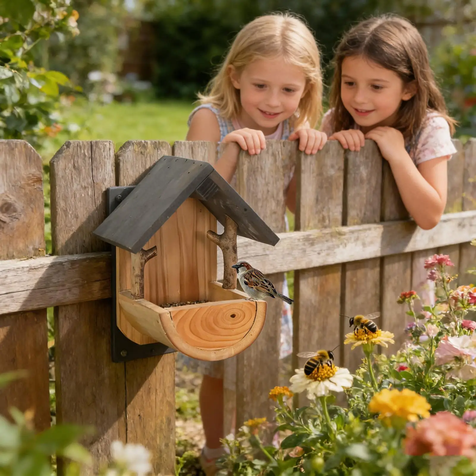 Wall Mount Wooden bird feeder  - Watches Original ulasan dan harga