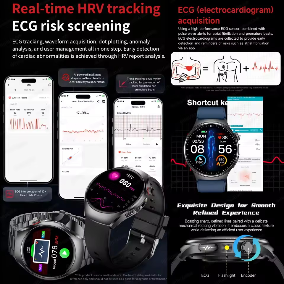 New Accurate ECG Smart Watch B - Smartwatch Health Watches ulasan dan harga