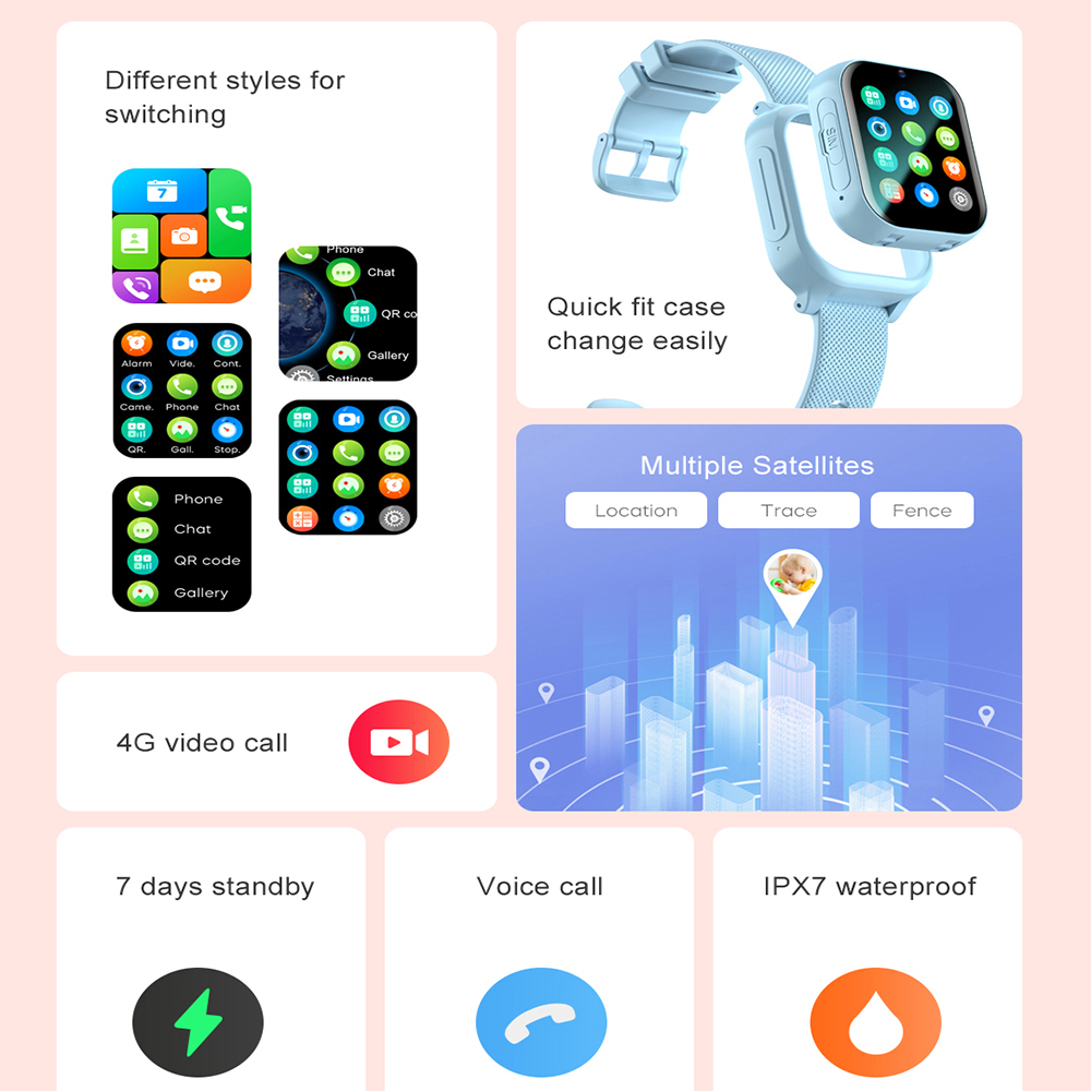 Smart Watch Kids 4G GPS WIFI V - Smartwatch Watches For Kid Boy With Alarm ulasan dan harga