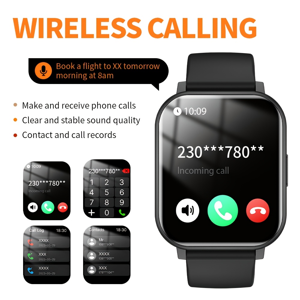 1.83-Inch HD Square Screen/Wir - Smartwatch Watches Wallpaper ulasan dan harga