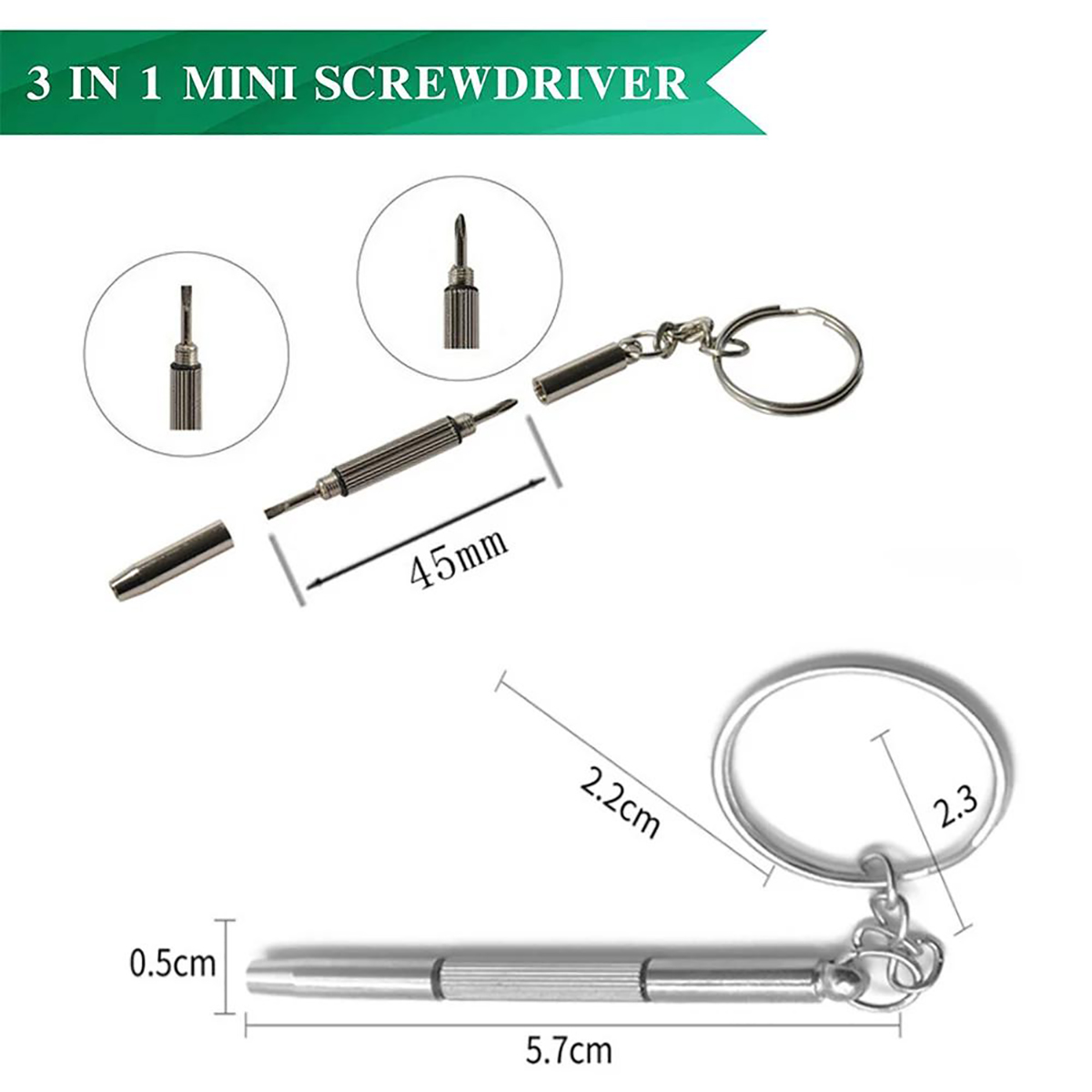 1/2/10pcs Mini 3 in1 Screwdriv - Watchmaker Screwdriver ulasan dan harga