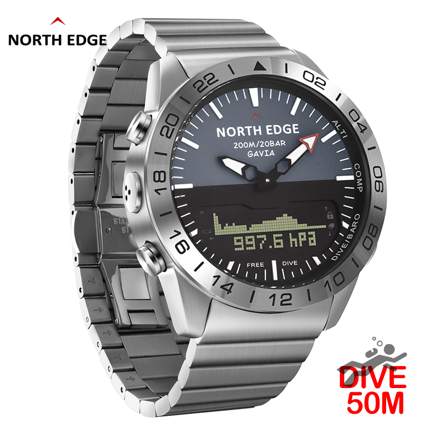 NORTH EDGE Mens Dive Watch Mil - Smartwatch Military Watches For Men ulasan dan harga