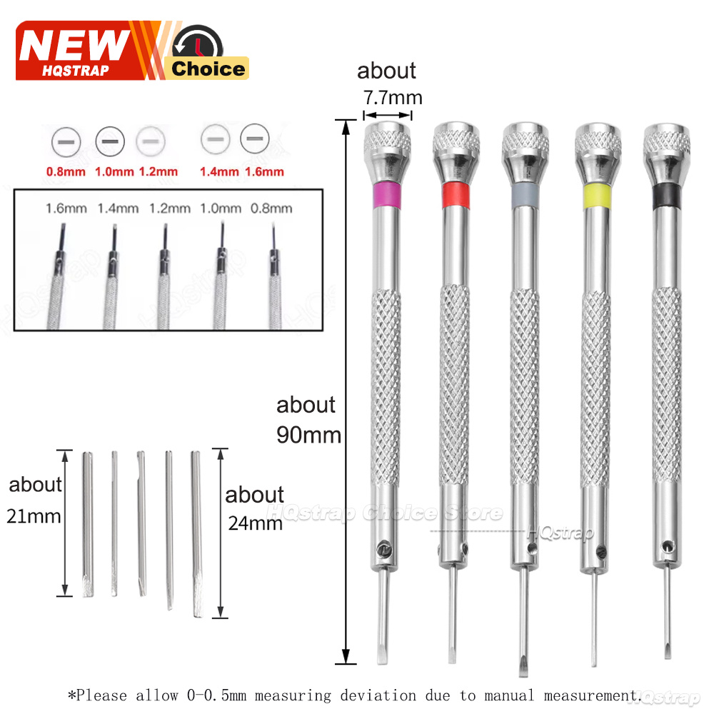 New 5pcs/set 0.8-1.6mm Steel S - Watchmaker Screwdriver ulasan dan harga