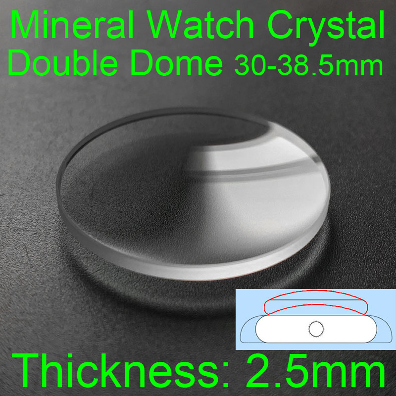 Double Dome 2.5mm Round Minera - Watch Crystal Replacement ulasan dan harga