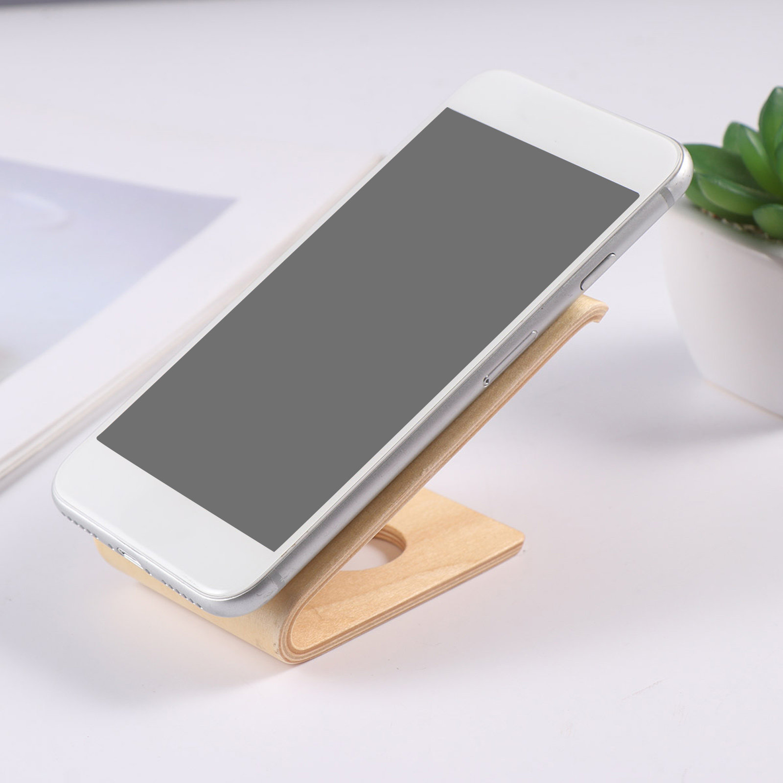 Wooden Phone Bracket Basswood  - Watches Original ulasan dan harga