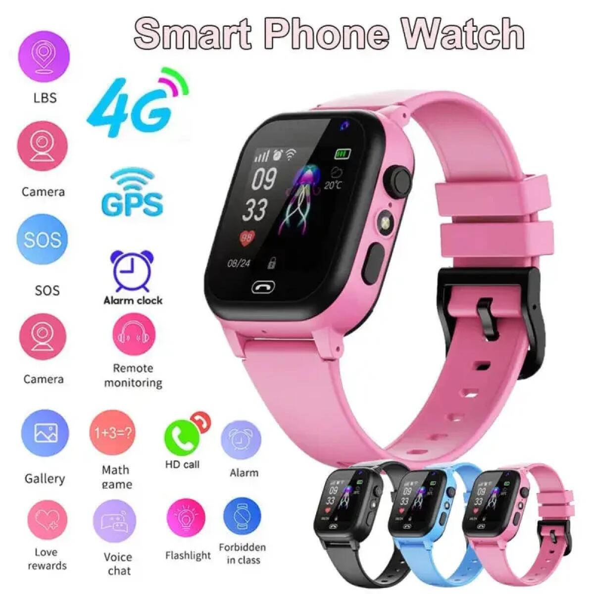 Kids Smart Watch 4G Multifunct - Smartwatch Watches For Girls ulasan dan harga