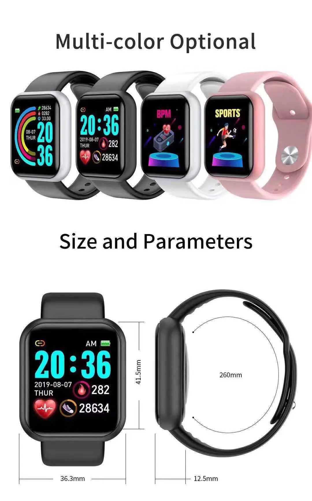 D20 Pro Smart Watch Men Y68 Sm - Smartwatch Digital Watches For Men ulasan dan harga
