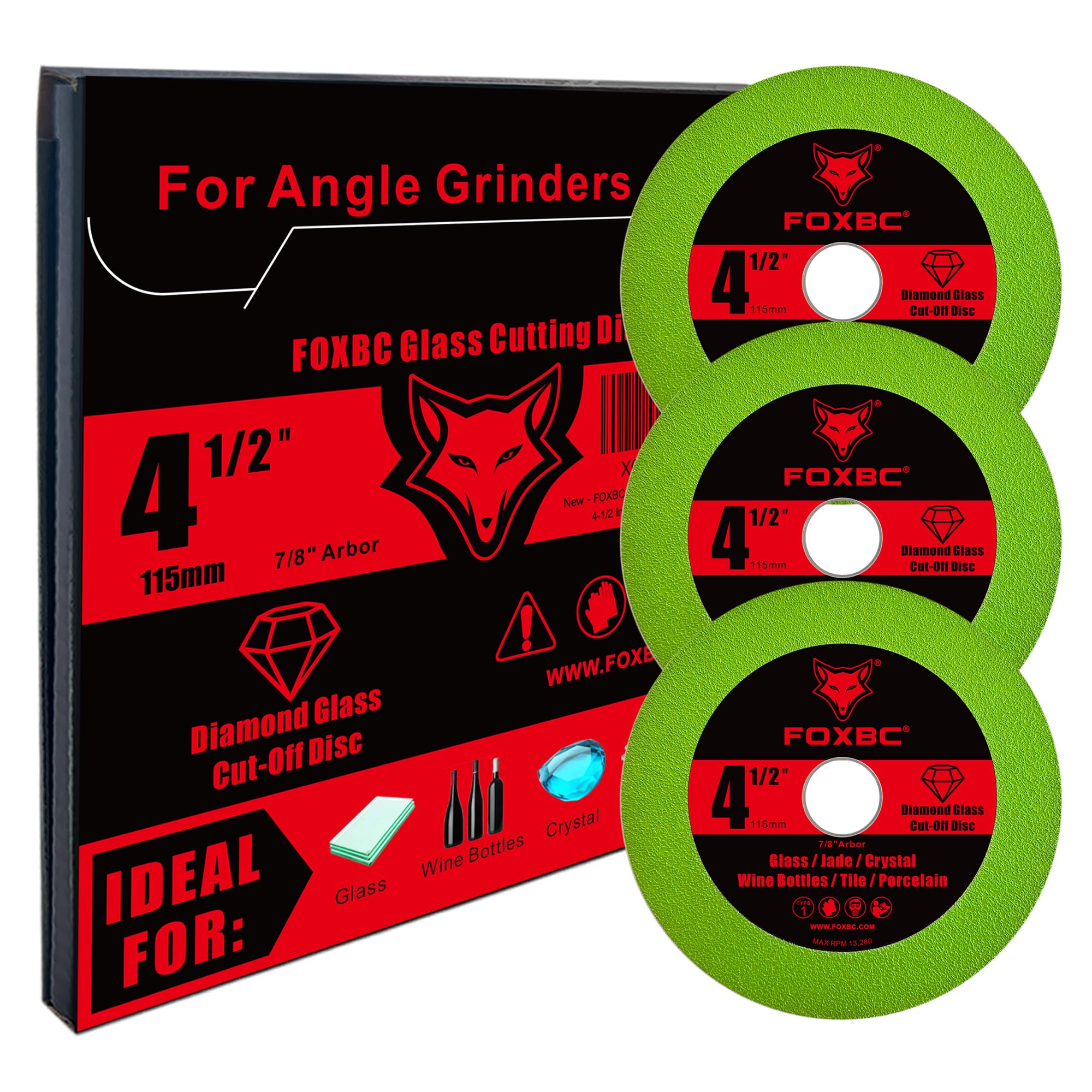 FOXBC 115mm Diamond Glass Cutt - Crystal Press Tool ulasan dan harga