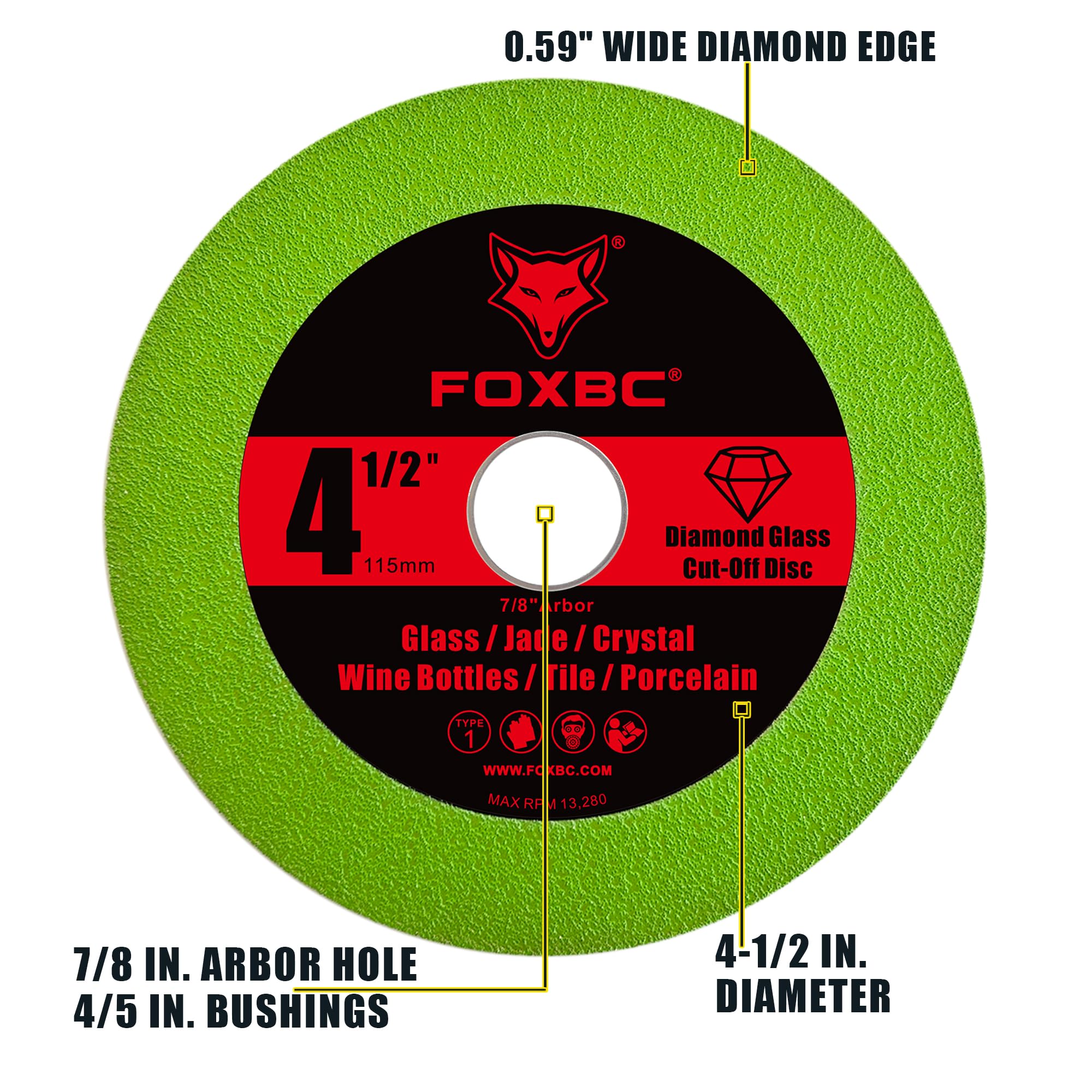 FOXBC 115mm Diamond Glass Cutt - Crystal Press Tool ulasan dan harga