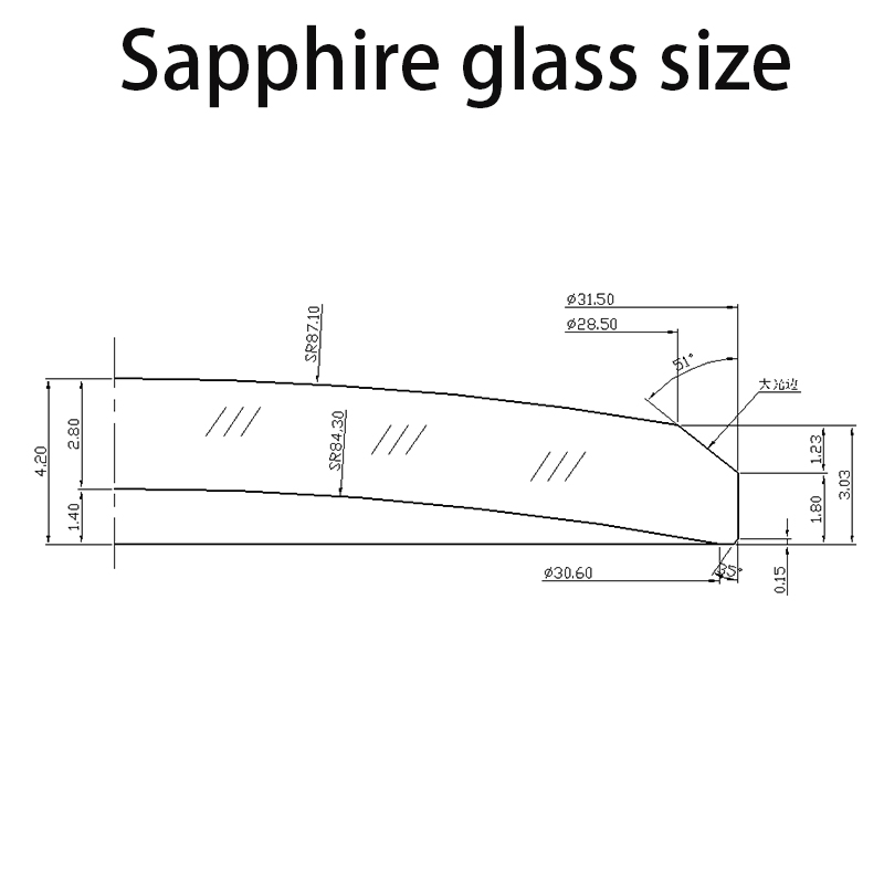 31.5mm Sapphire Crystal Glass  - Watch Crystal Replacement ulasan dan harga