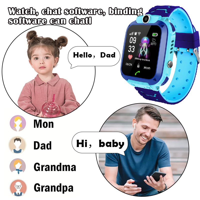 Q12B Kids Smart Watch with SOS - Smartwatch Watches For Kid Boy With Alarm ulasan dan harga