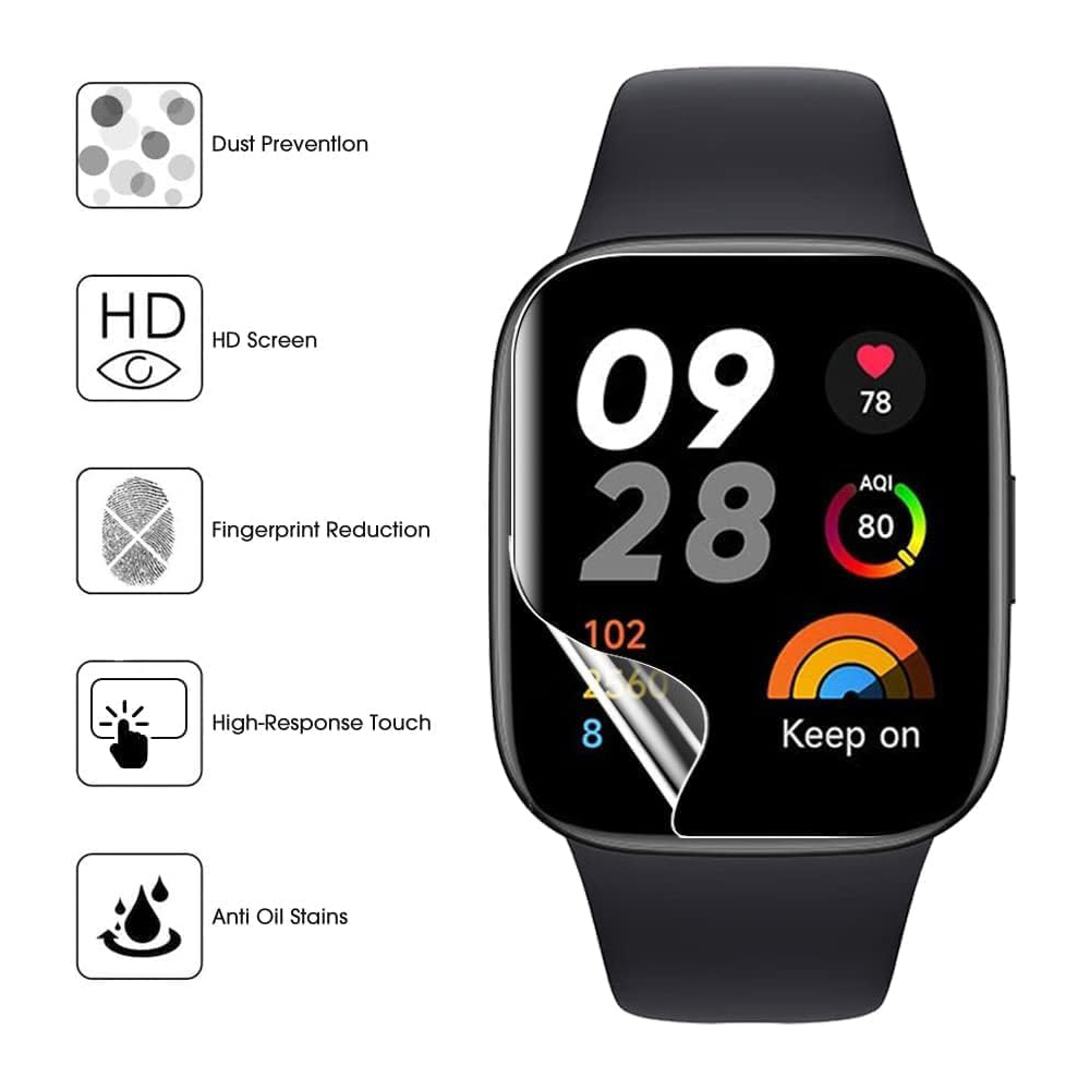 3/6pcs Hydrogel Protective Fil - Watch Redmi ulasan dan harga