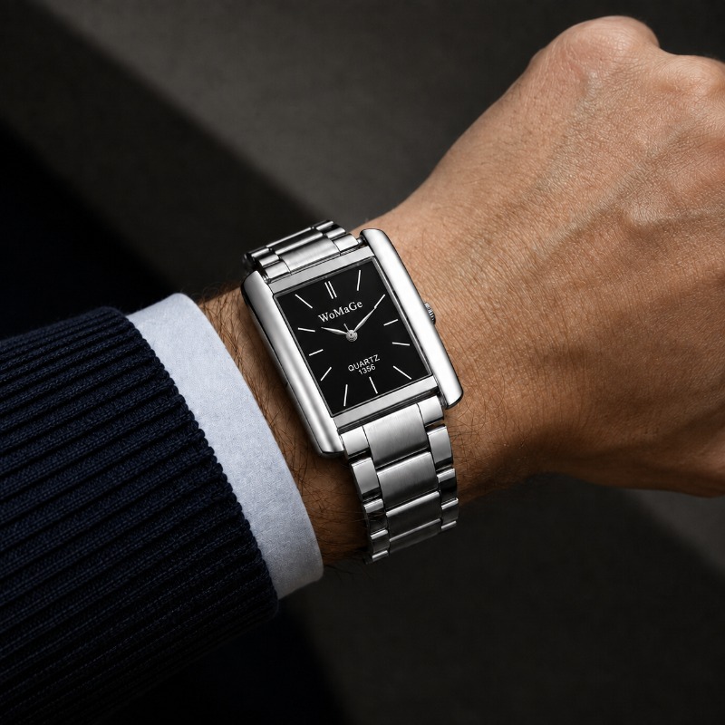 Business Men Watch Fashion Squ - Smartwatch Square Watches For Men ulasan dan harga