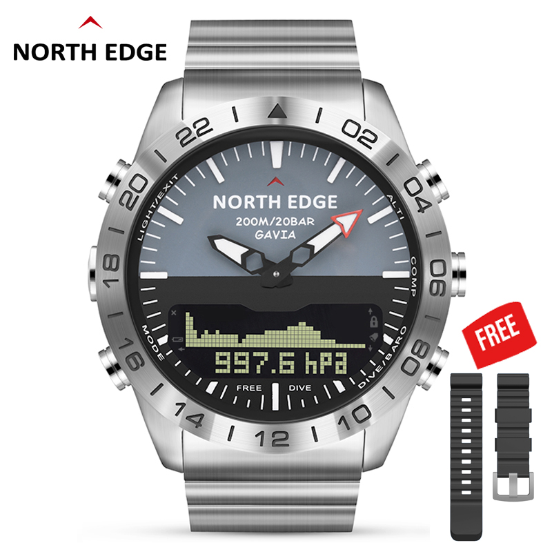 NORTH EDGE GAVIA2 Men's Dive 5 - Altimeter Compass Watch ulasan dan harga