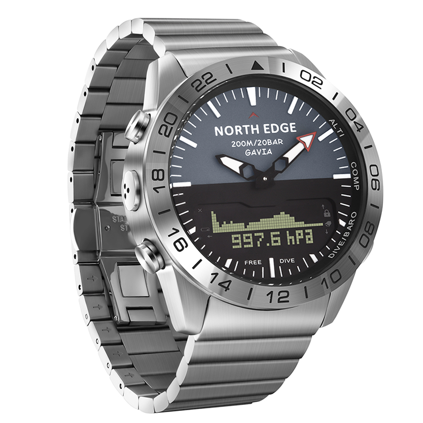 NORTH EDGE GAVIA2 Men's Dive 5 - Altimeter Compass Watch ulasan dan harga