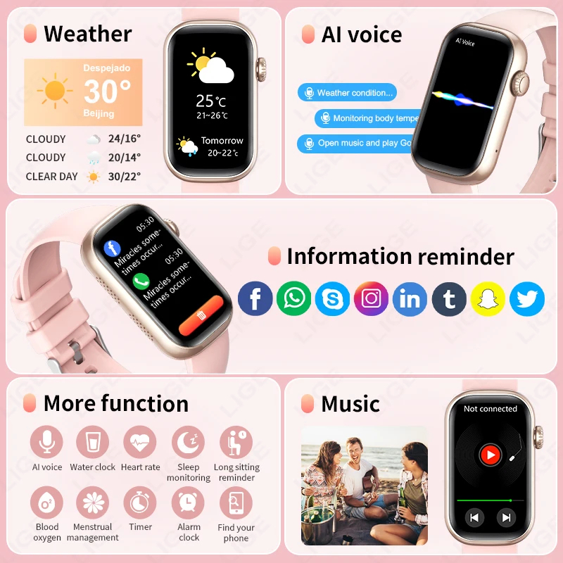 Calories Smartwatch Men Social - Smartwatch Watches Wallpaper ulasan dan harga