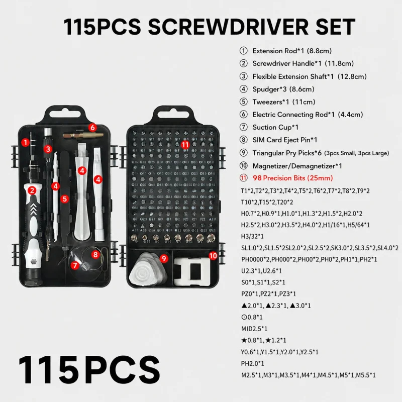 Portable 115in1 Magnetic Screw - Watchmaker Screwdriver ulasan dan harga