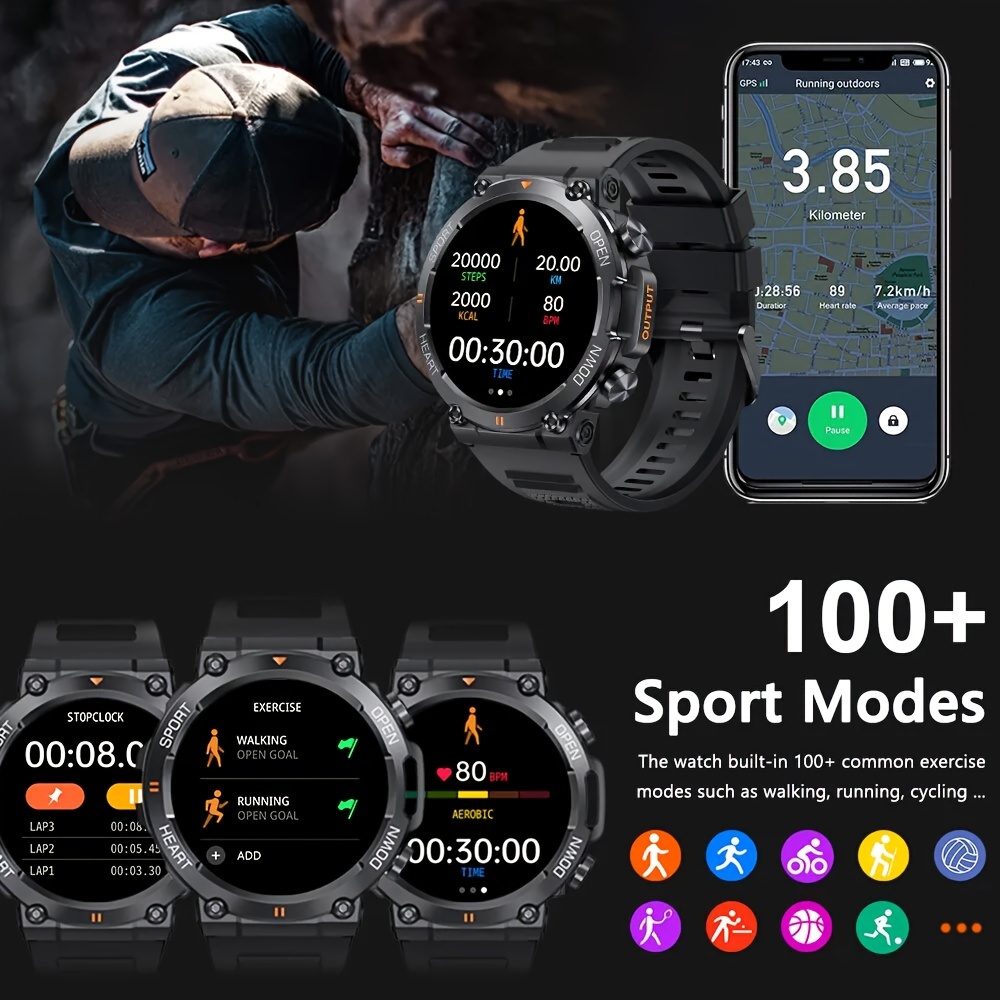 Men Smart Watch Round Big Scre - Smartwatch Iphone Watch For Men ulasan dan harga