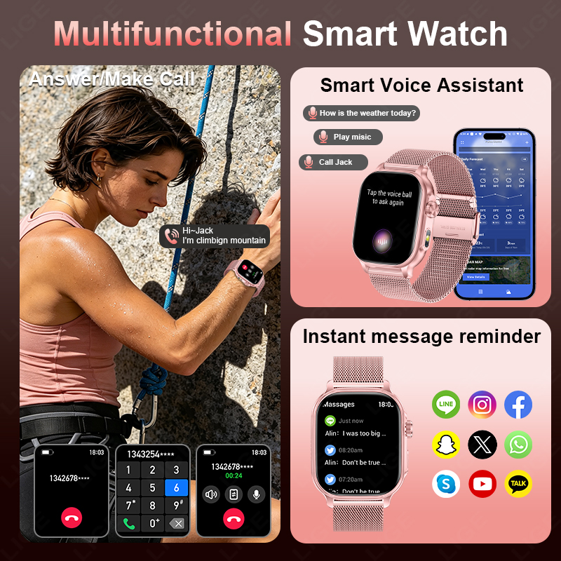 2026 New 1400mAh Large Battery - Smartwatch Watches Gift For Women ulasan dan harga
