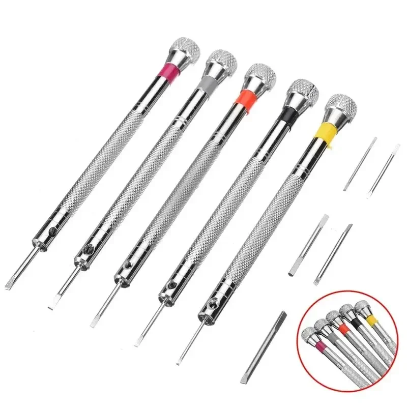 5pcs/set 0.8-1.6mm Steel Screw - Watchmaker Screwdriver ulasan dan harga