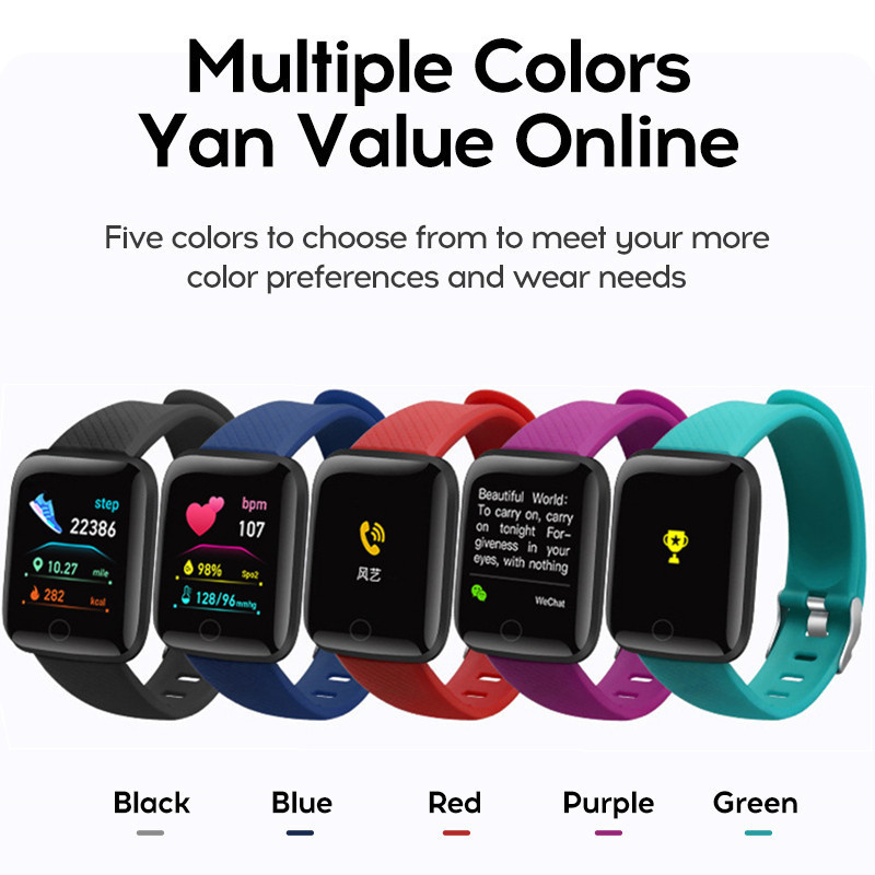 116plus Smart Watch Men and Wo - Smartwatch Square Watches For Men ulasan dan harga
