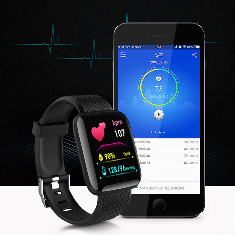 116plus Smart Watch Men and Wo - Smartwatch Square Watches For Men ulasan dan harga