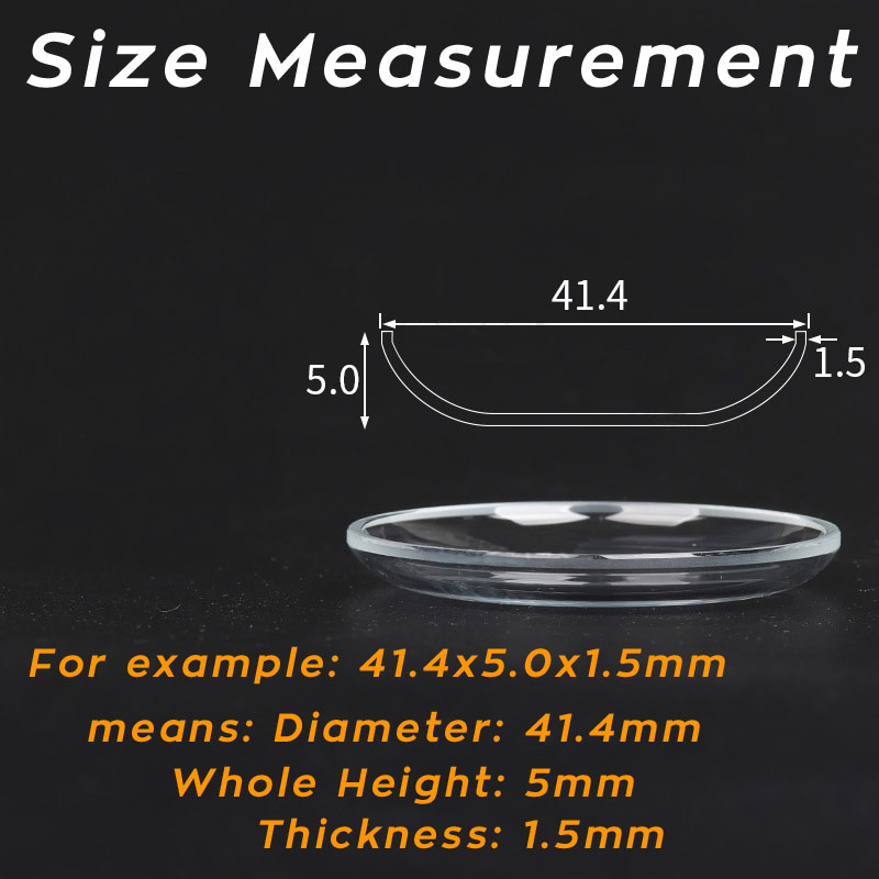 Lid Shaped High Domed Mineral  - Watch Crystal Replacement ulasan dan harga