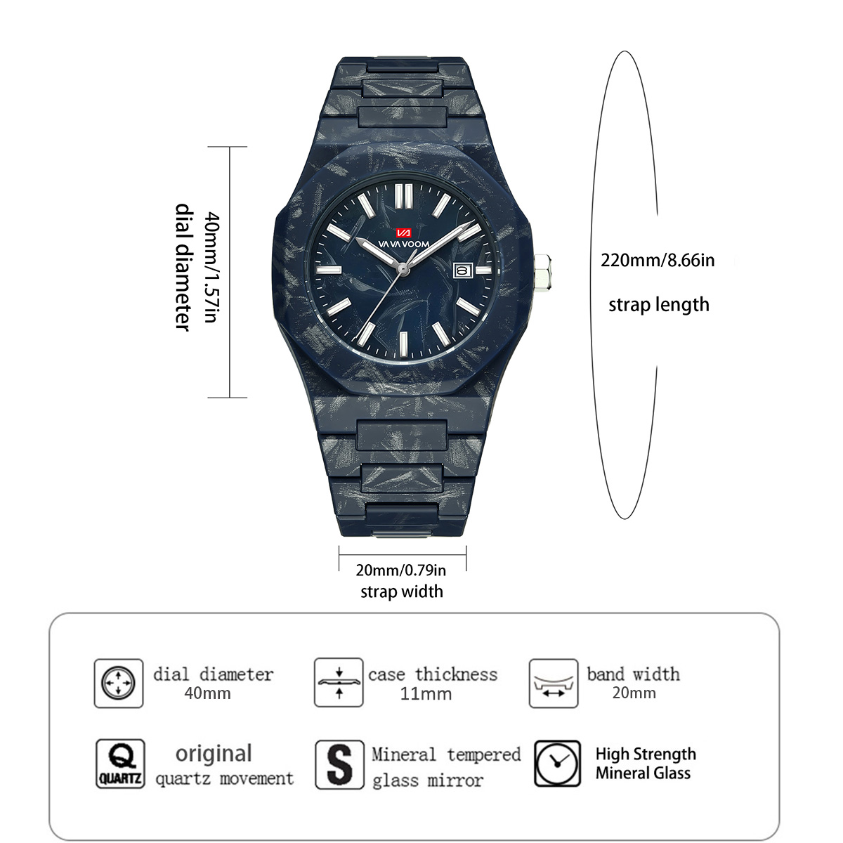 VA VA VOOM Men Watches Quartz  - Smartwatch Military Watches For Men ulasan dan harga
