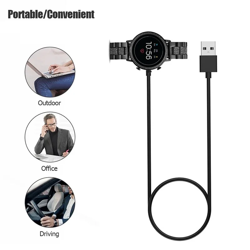 1M USB Magnetic Fast Charger D - Fossil Watches Smartwatch Gen 6 ulasan dan harga