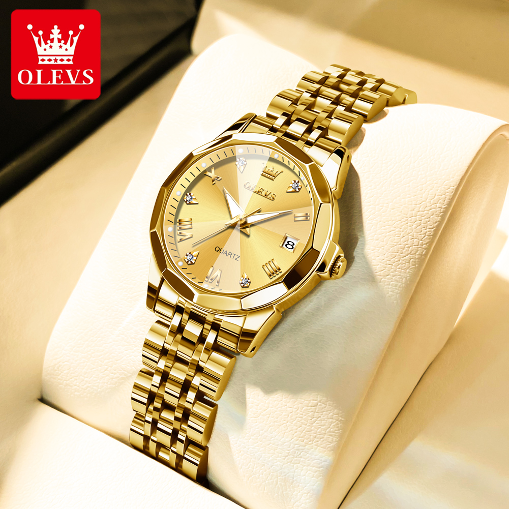 OLEVS Fashion Golden Watch for - Waterproof Diving Watch ulasan dan harga