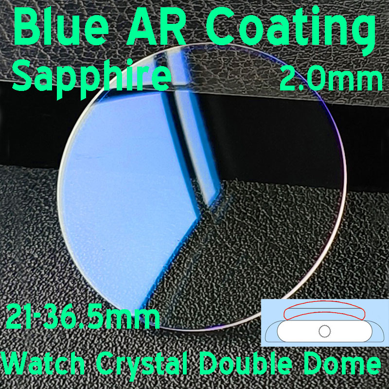 Blue AR Coating Sapphire 2mm D - Watch Crystal Replacement ulasan dan harga