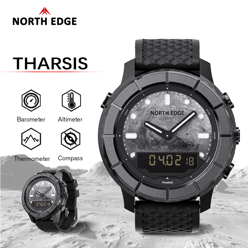 NORTH EDGE THARSIS Men Carbon  - Altimeter Compass Watch ulasan dan harga