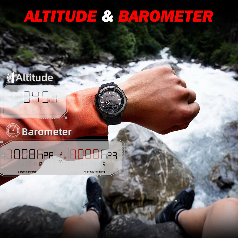 NORTH EDGE THARSIS Men Carbon  - Altimeter Compass Watch ulasan dan harga