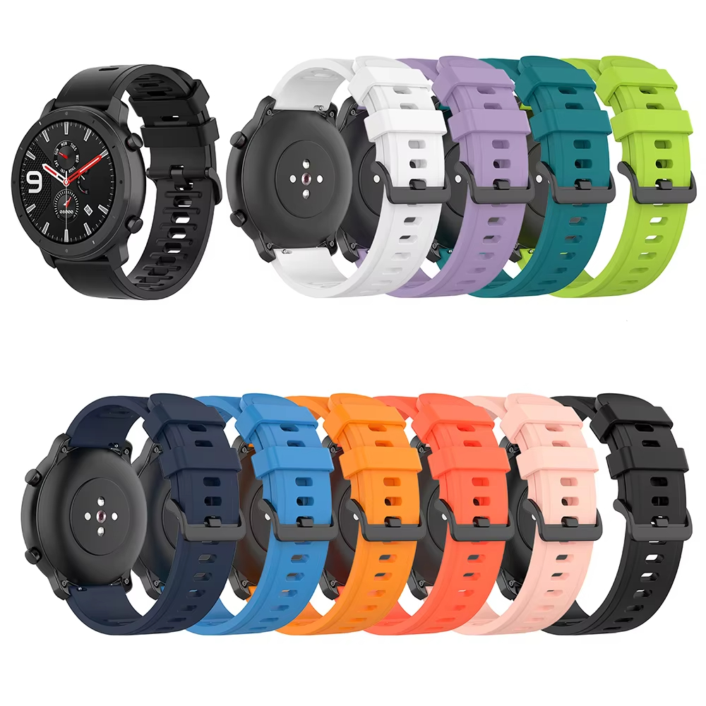 22mm Silicone Watchband Wristb - Smartwatch Pebble Watches ulasan dan harga
