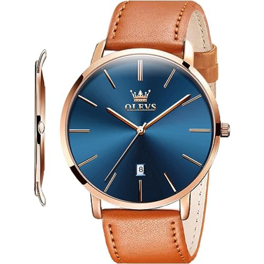 OLEVS Men Leather Watches Blac - Smartwatch Digital Watches For Men ulasan dan harga