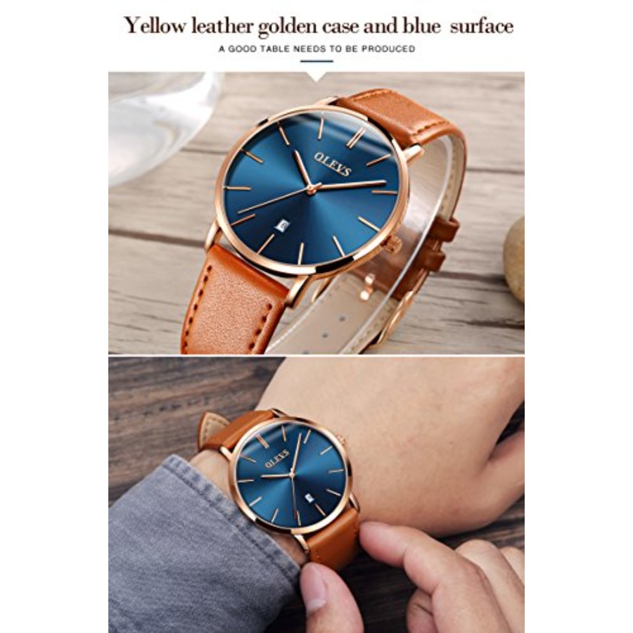 OLEVS Men Leather Watches Blac - Smartwatch Digital Watches For Men ulasan dan harga