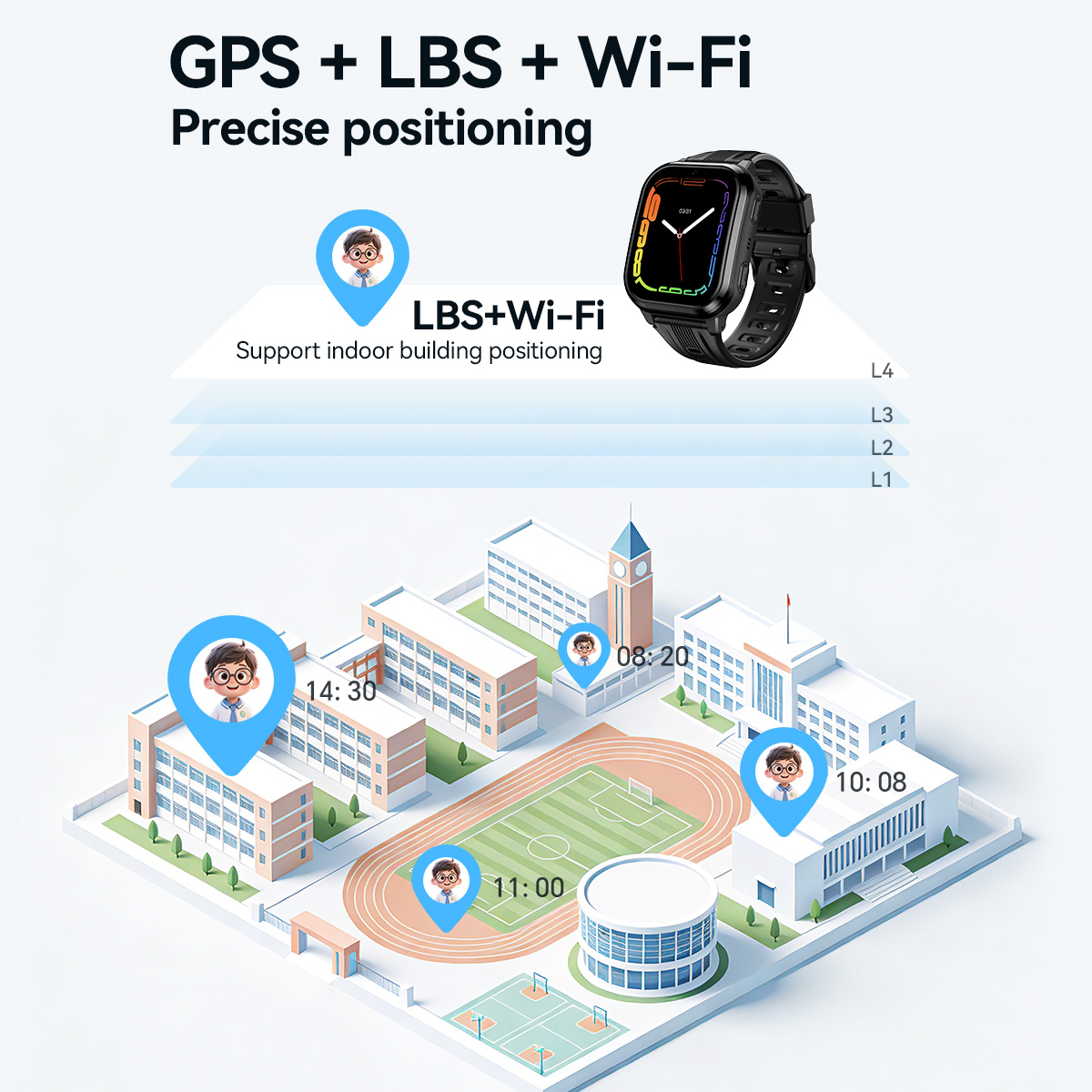 HOCO Y108 1.69inch HD LCD Curv - Smartwatch Watches For Kid Boy Waterproof ulasan dan harga