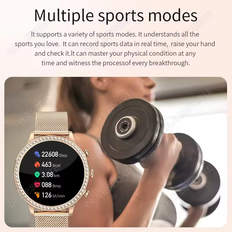 Elegant Ladies' Smartwatch Blu - Smartwatch Health Watches ulasan dan harga