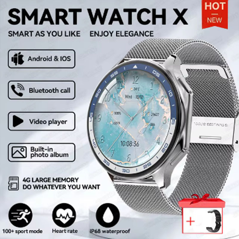 1.43 inch Big Screen Men Women - Smartwatch Iphone Watch For Men ulasan dan harga